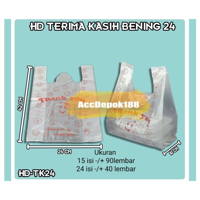 Jual Hd Kantong Kresek Plastik Bening Terima Kasih Enjoy Ukuran