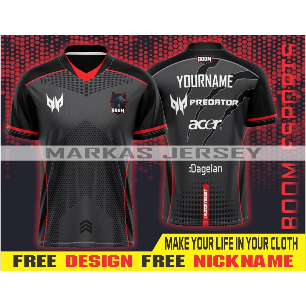 Jual JERSEY BAJU KAOS BOOM ESPORTS 2022 MOBILE LEGENDS FREEFIRE PUBG