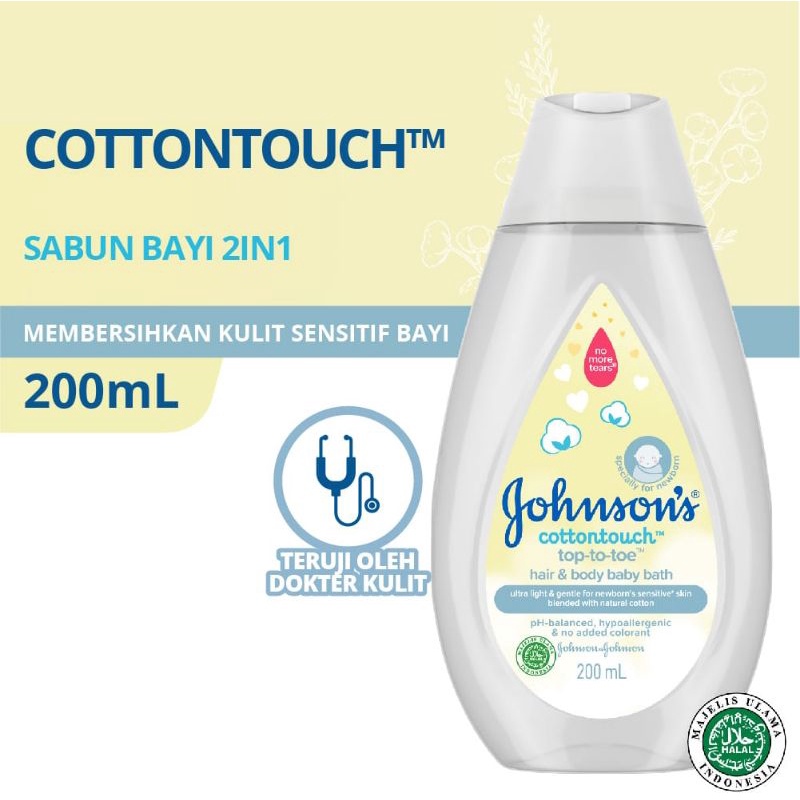 Jual Johnsons Cottontouch Top To Toe Hair Body Baby Bath Ml Sabun