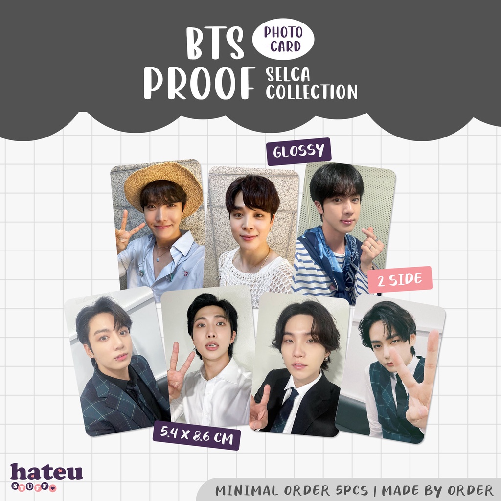 Jual Bts Unofficial Photocard Proof Selca Collection Shopee Indonesia