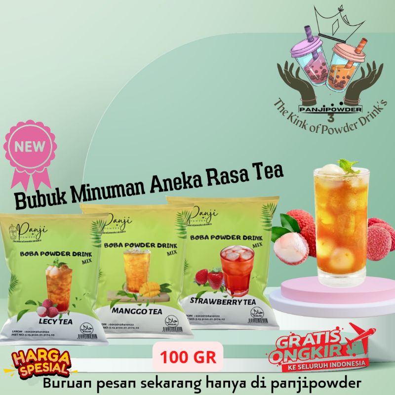 Jual Bubuk Minuman Rasa Tea Minuman Kemasan 25gr Varian Rasa Tea Serbuk