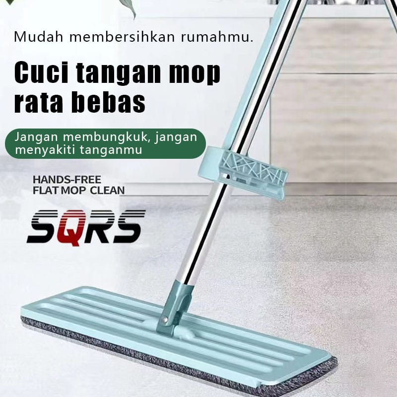 Jual Pel Lantai Praktis Tarik Peras Flexible Flat Mop Floor Cleaner