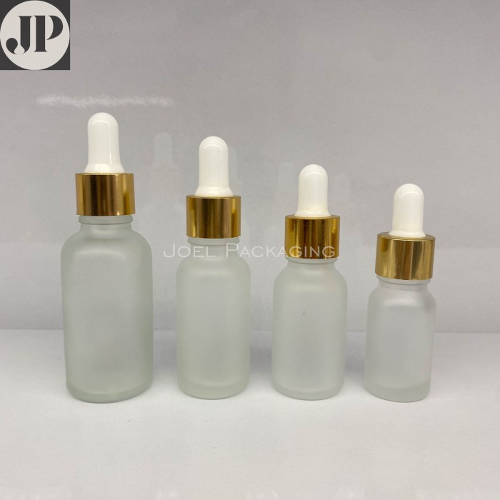 Jual Botol Kaca Pipet Serum Ml Frosted Ring Gold Ml Ml Ml