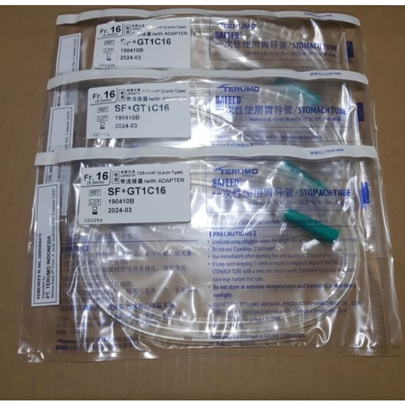 Jual STOMACH TUBE TERUMO FEEDING TUBE TERUMO SELANG MAKAN NGT