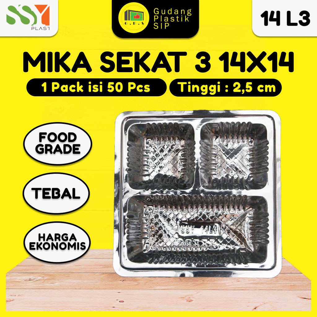 Jual Mika Dus Nasi Sekat Bening Uk X Isi Pcs Shopee Indonesia