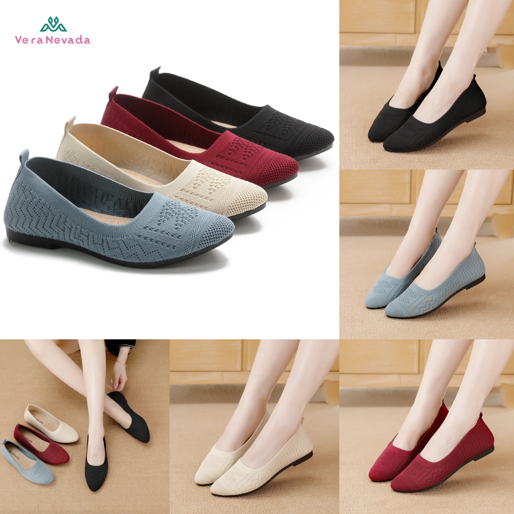 Jual Vera Nevada Sepatu Flat Slip On Wanita Shoes A Shopee Indonesia