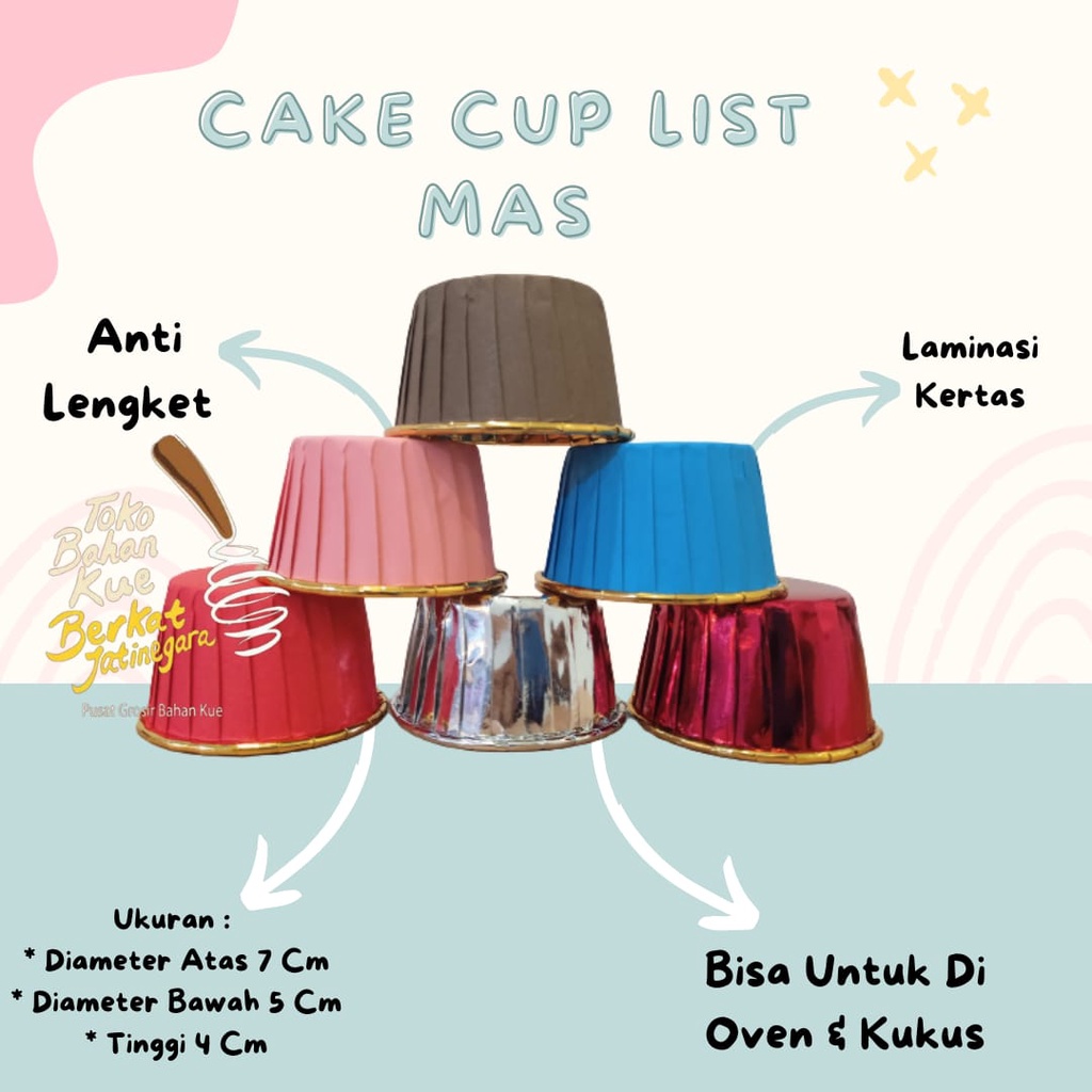 Jual CUP CASE CUPCASE CUP MUFFI ALU FOIL WARNA ISI 10 PCS CAKE