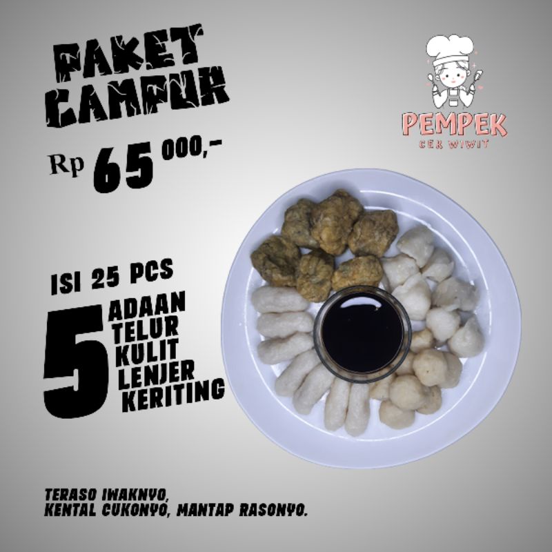 Jual Pempek Campur Isi 25 Pcs 100 Asli Palembang Shopee Indonesia