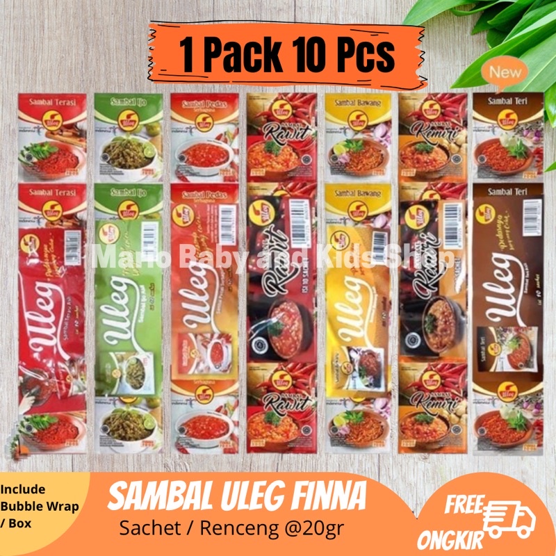 Jual Sambal Uleg Finna Isi Sachet Renceng Sambel Uleg Shopee