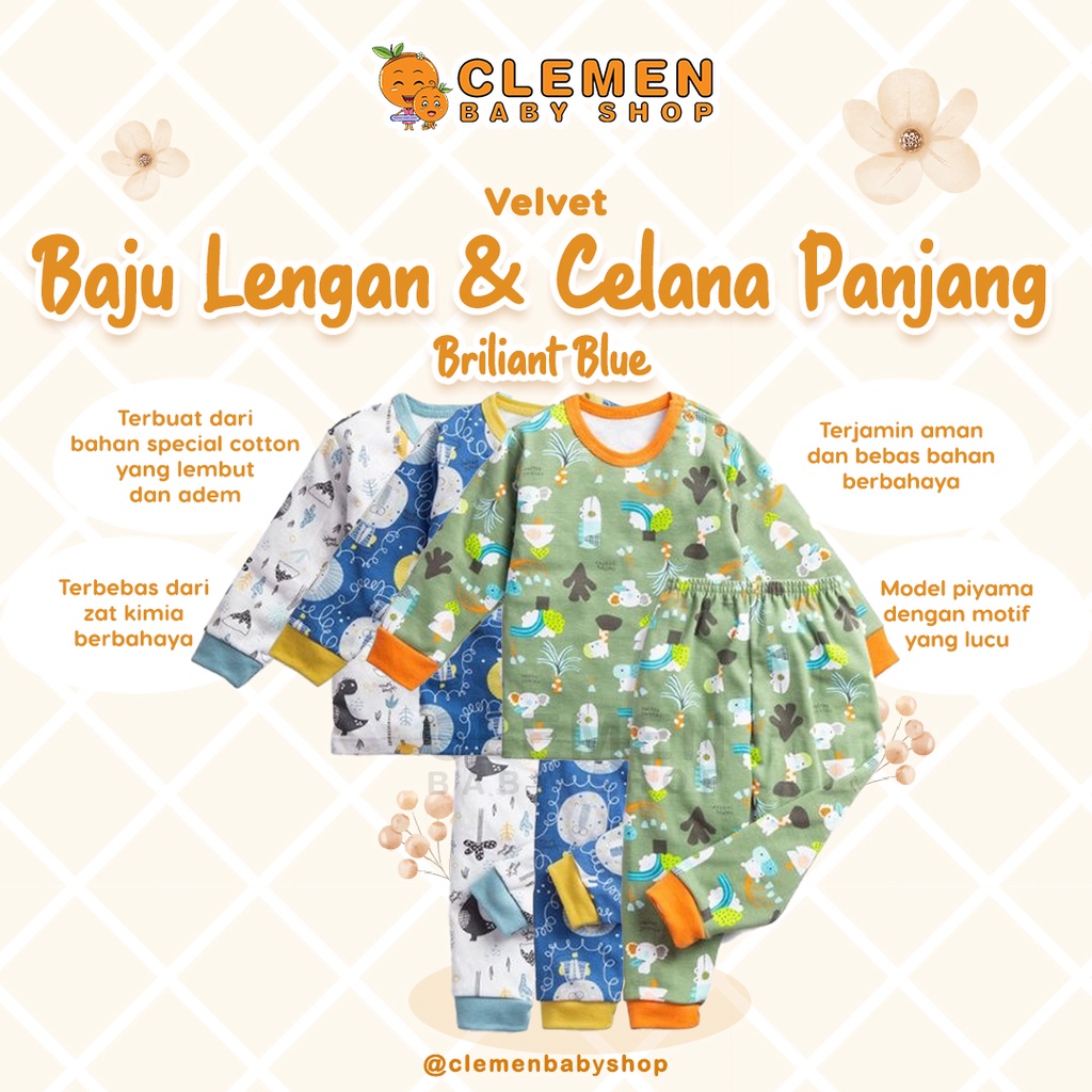 Jual Velvet Junior BasicWear Baju Lengan Panjang Celana Panjang