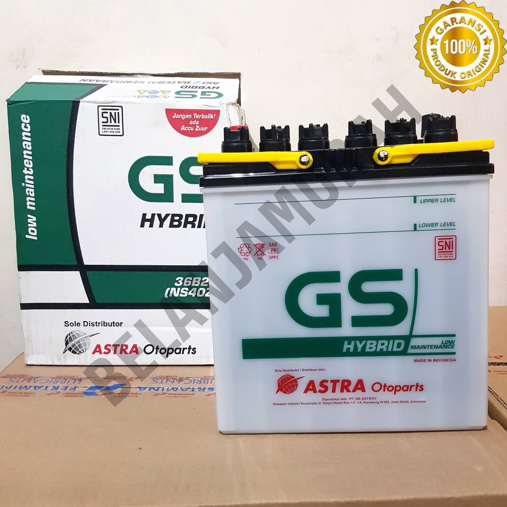 Jual Aki Mobil GS Astra Hybrid NS40ZL 35Ah 12V 100 Asli Astra Agya