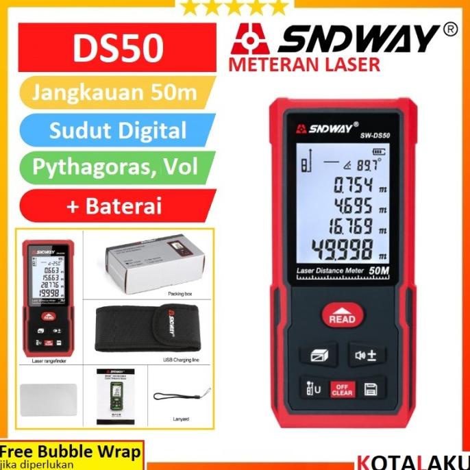 Jual Meteran Laser 50m 70m 100m 120m Sndway SW DS50 DS70 DS100 DS120