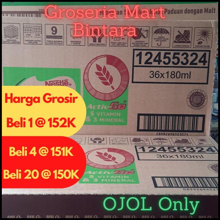 Jual Bintara Susu Milo Uht Activ Go Ml X Kotak Dus Karton