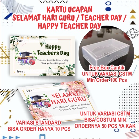 Jual Kartu Ucapan Selamat Hari Guru Teacher Day Happy Teacher Day