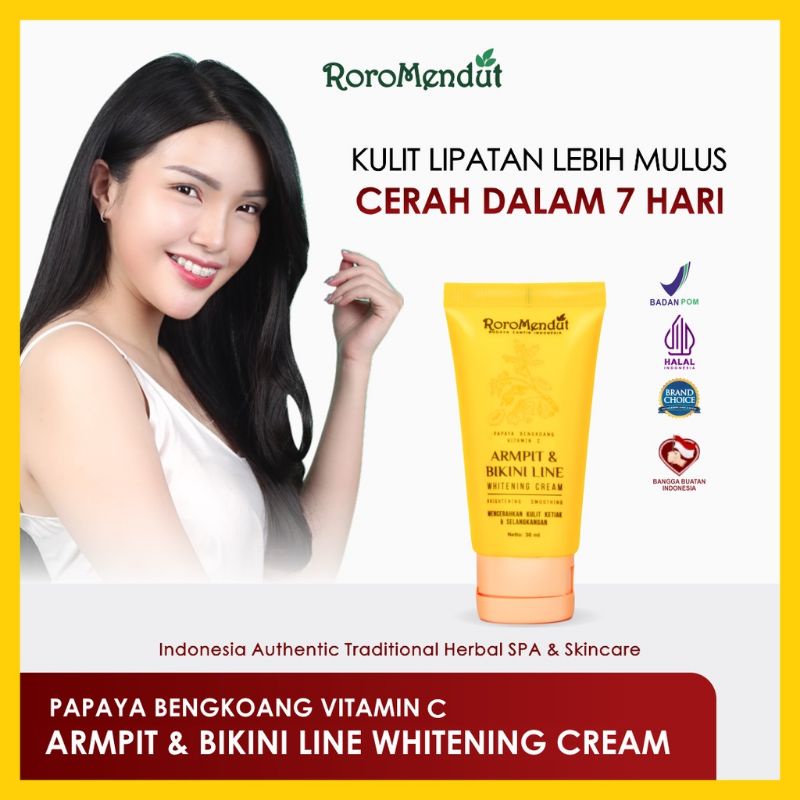 Jual RORO MENDUT ARMPIT BIKINI LINE WHITENING CREAM Shopee Indonesia