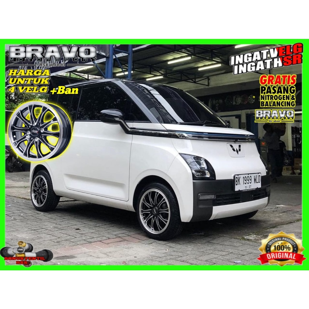 Jual Paket Pelek Velg Dan Ban Mobil WULING AIR EV Ring 14 Velg HSR R14