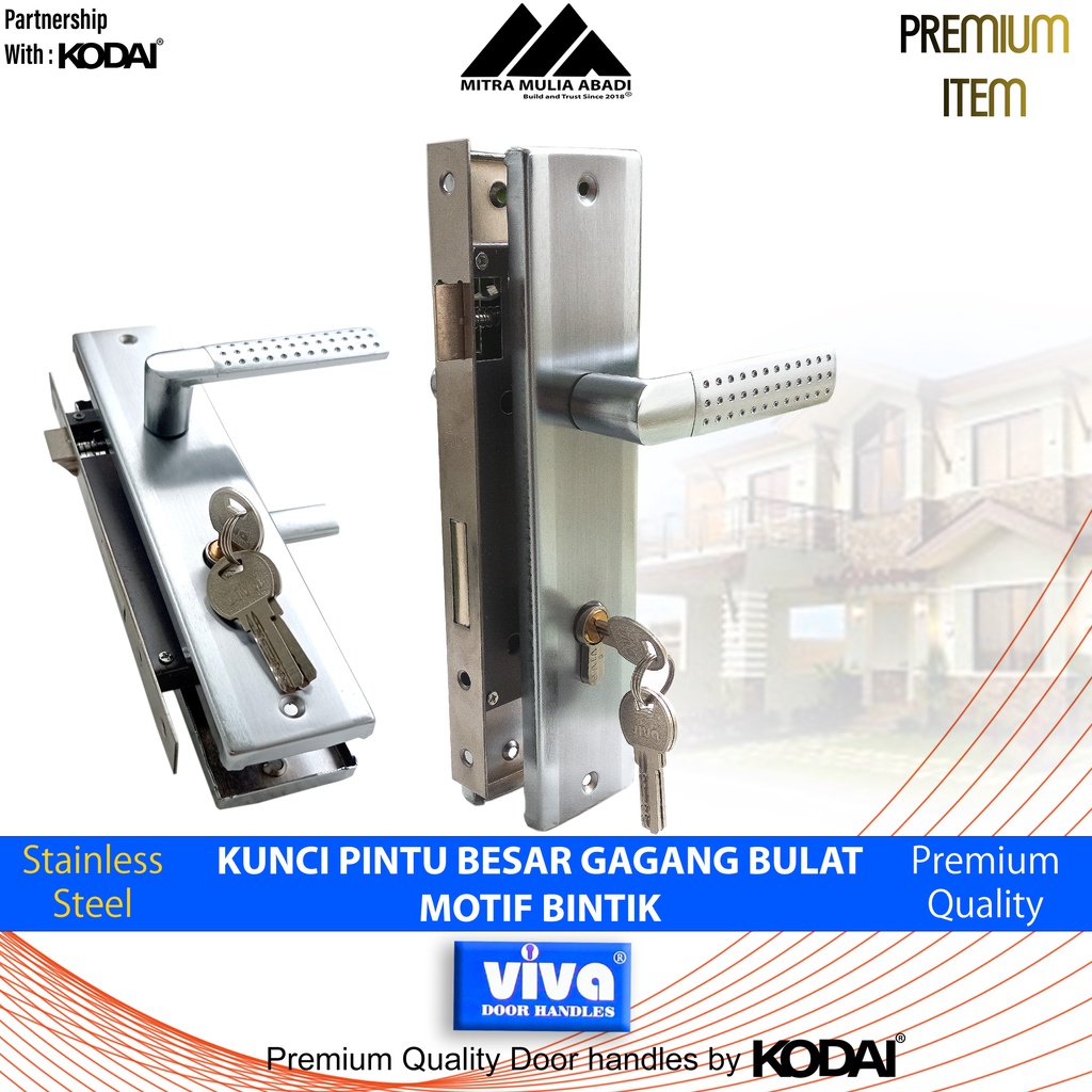 Jual Kunci Pintu Besar Cm Gagang Pintu Komplit Kodai Motif Bintik