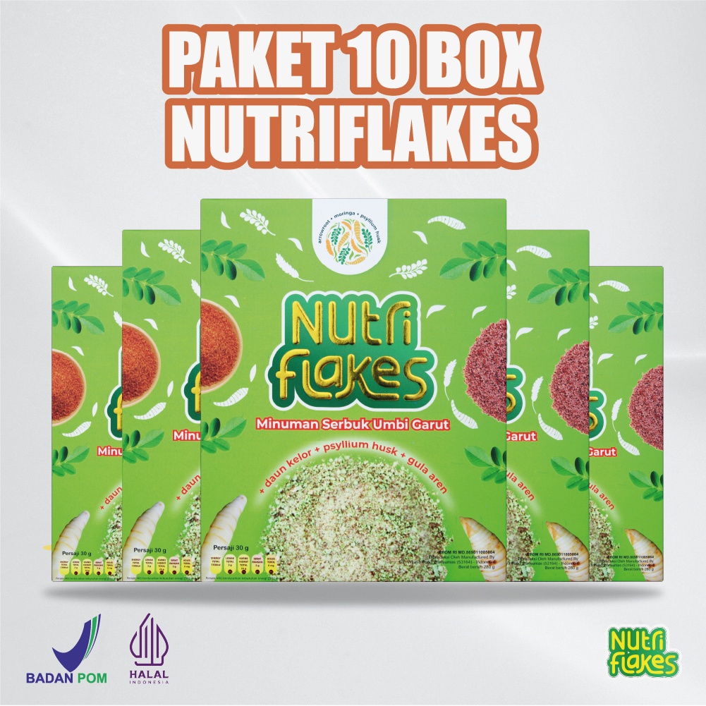 Jual Nutriflakes Umbi Garut Atasi Asam Lambung Original Box Shopee