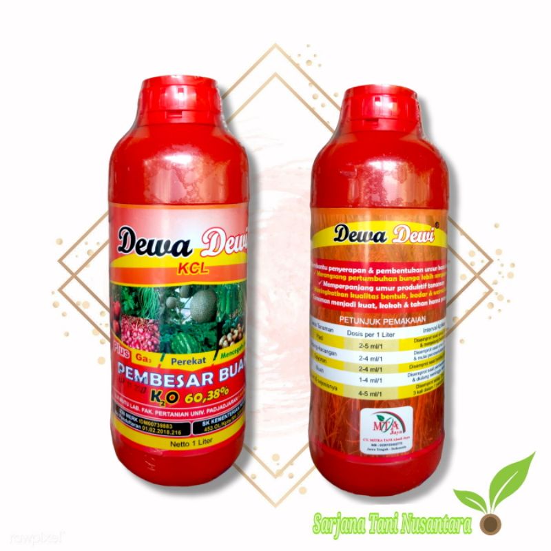 Jual Pupuk Cair Dewa Dewi Kcl Pembesar Buah 1Liter Shopee Indonesia