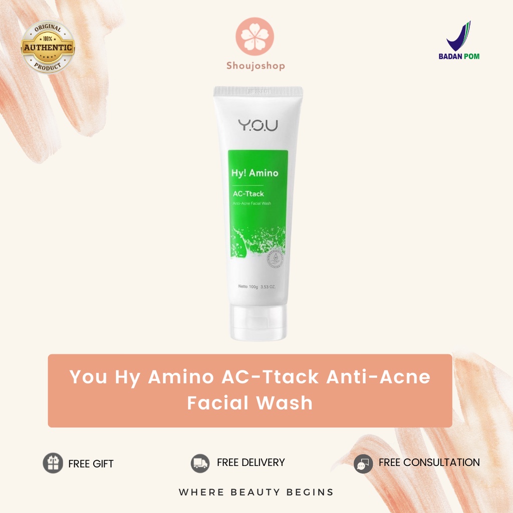 Jual You Hy Amino AC Ttack Anti Acne Facial Wash 50ml Shopee Indonesia