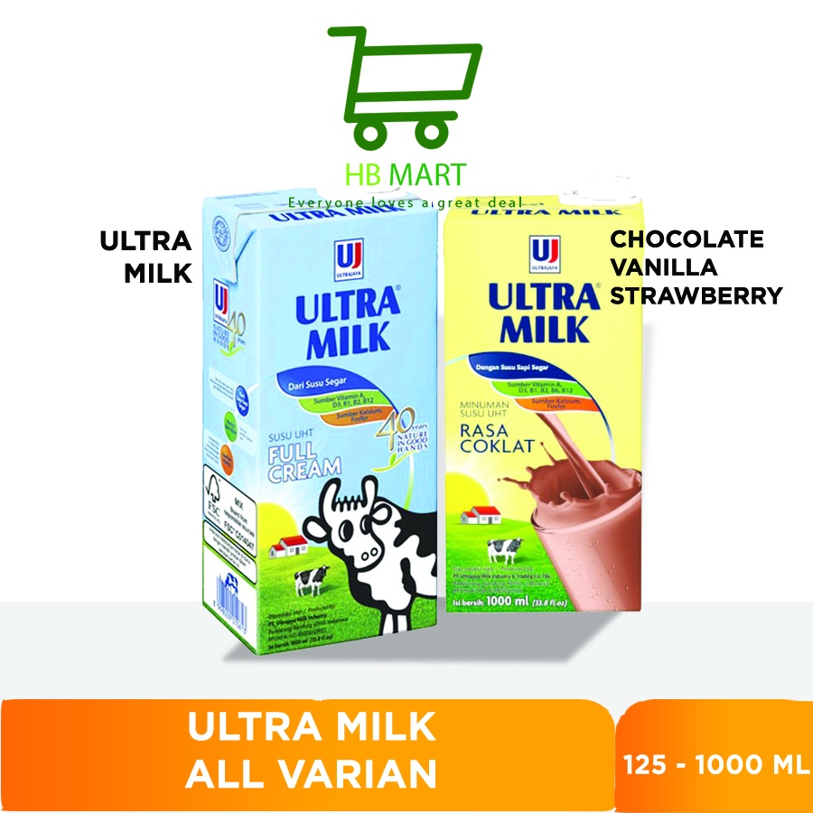 Jual KHUSUS OJOL 1 Dus 24 Pcs Susu UHT Ultra Milk 250 Ml Ultrajaya