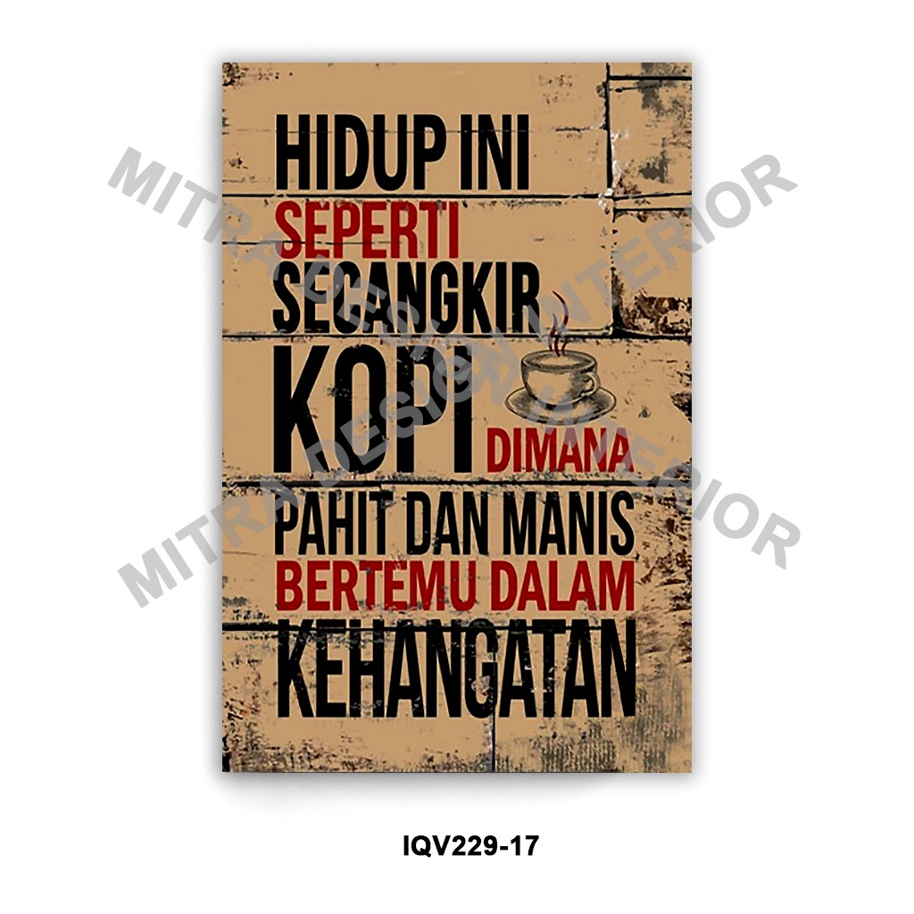 Jual Hiasan Dinding Quote Poster Motivasi Dekorasi Dinding Vintage