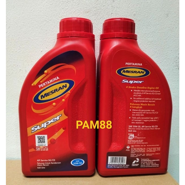 Jual Oli Mesran Super 800 Ml 20 W 50 Sae Shopee Indonesia