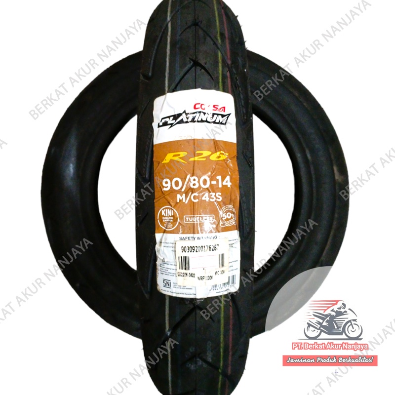 Jual Corsa Platinum R26 90 80 14 Ban Matic Tubeless BONUS Pentil