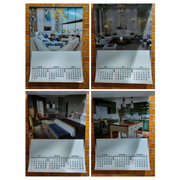 Jual KALENDER DINDING TRIWULAN INTERIOR RUANG TAMU 2023 Shopee Indonesia