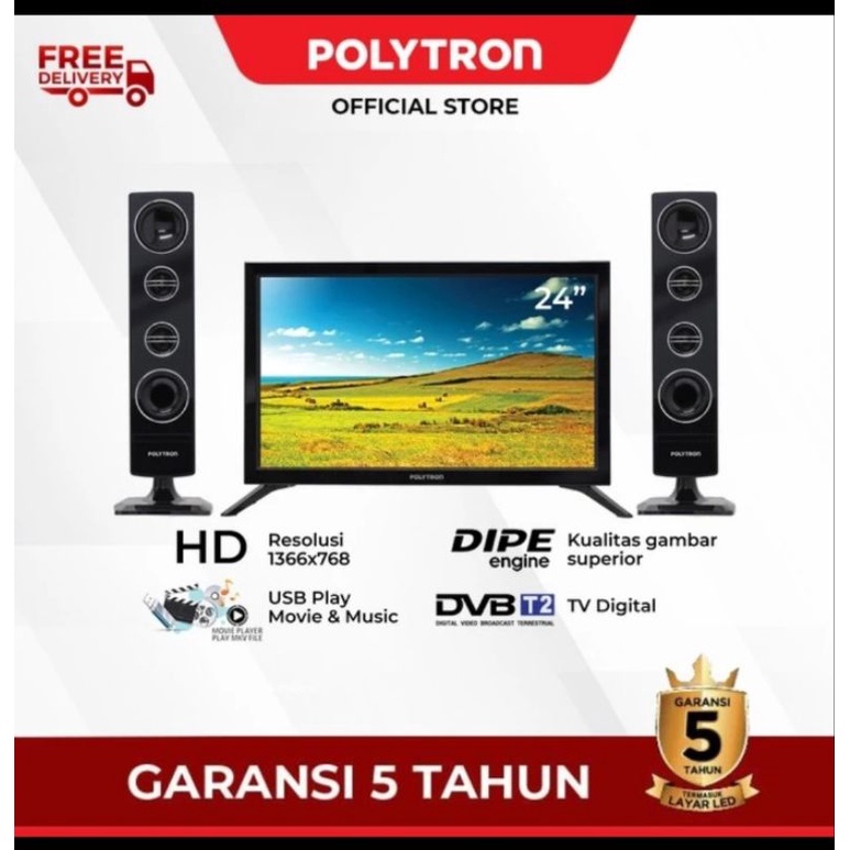 Jual Tv Led Digital Polytron Cinemax Speaker Tower Inch Pld Tv