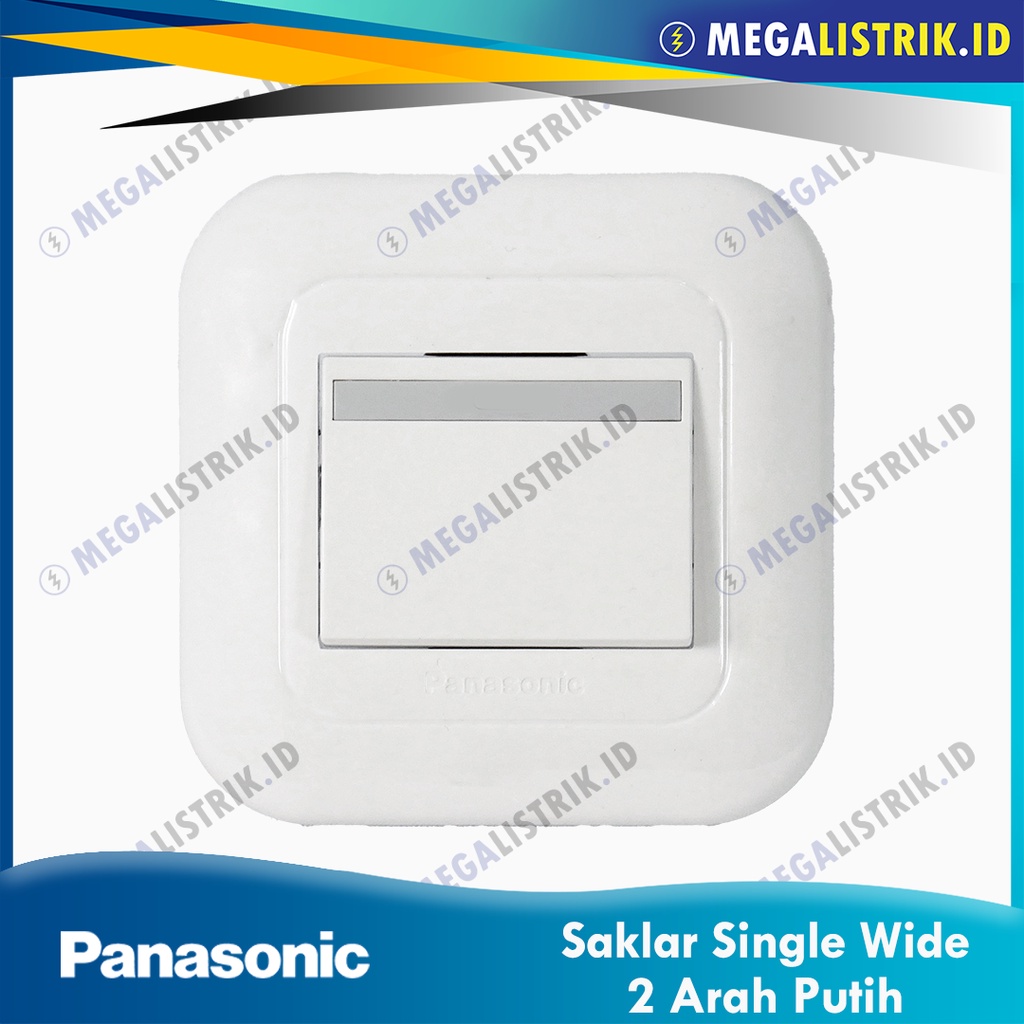 Jual PANASONIC SAKLAR SINGLE BESAR 2 ARAH PUTIH SAKELAR ENGKEL LEBAR