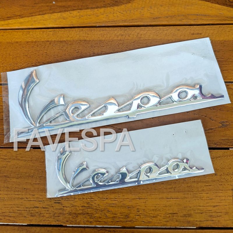 Jual EMBLEM VESPA LATIN STIKER CHROME IMPORT MATIC KLASIK Shopee