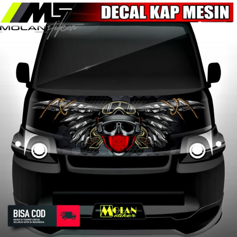 Jual Decal Sticker Striping Variasi Kap Kabin Granmax Luxio Decal