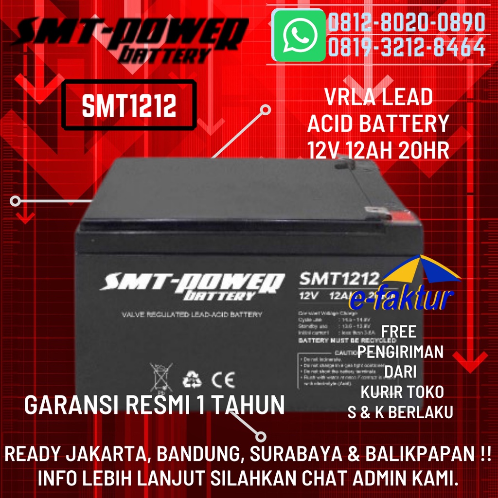 Jual Battery Ups Aki Kering Baterai Vrla Kering Smt V Ah Resmi