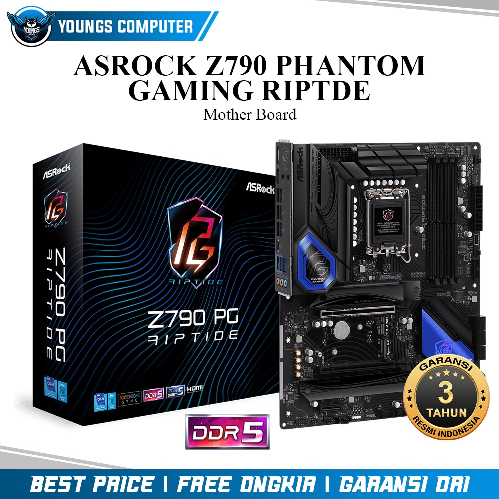 Jual Asrock Z Phantom Gaming Riptide Motherboard Intel Lga Atx