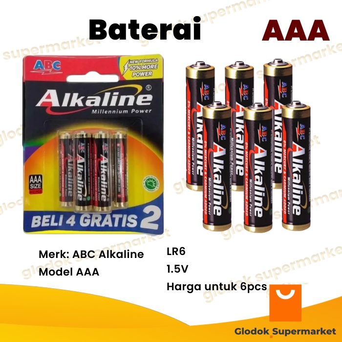 Jual Baterai Aaa Abc Alkaline Pcs Batu Batre A Battery Shopee