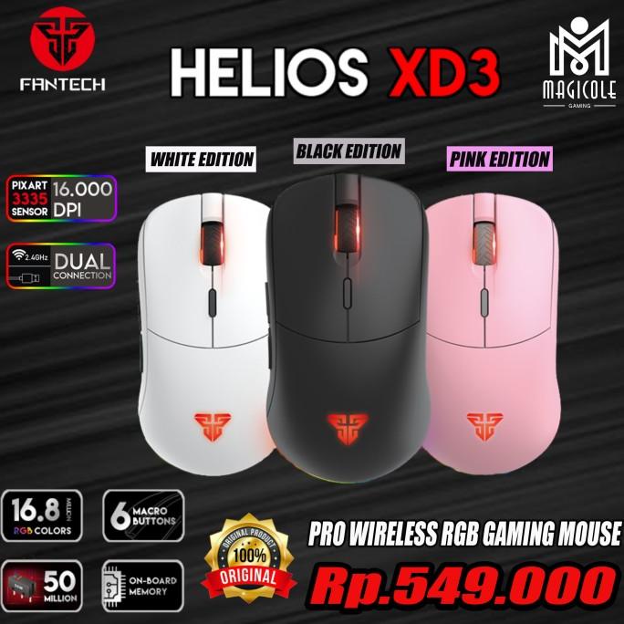 Jual Fantech HELIOS XD3 Wireless Mouse Gaming RGB Dual Mode Ready Viral