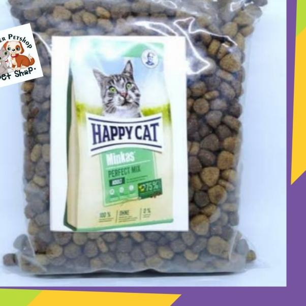 Jual Makanan Kucing Happy Cat Minkas Perfect Mix 1kg Repack HappyCat