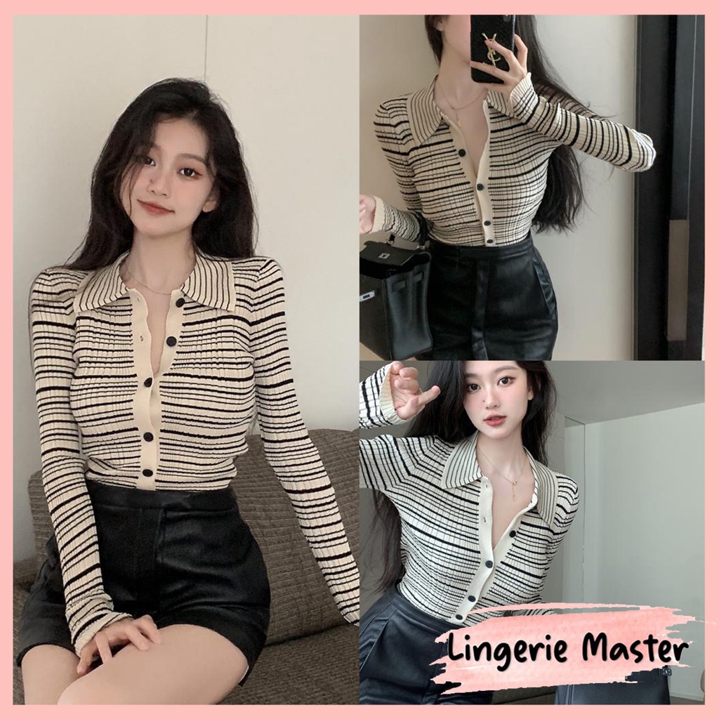 Jual Lingerie Master T Sweater Polo Knit Rajut Pakaian Atas