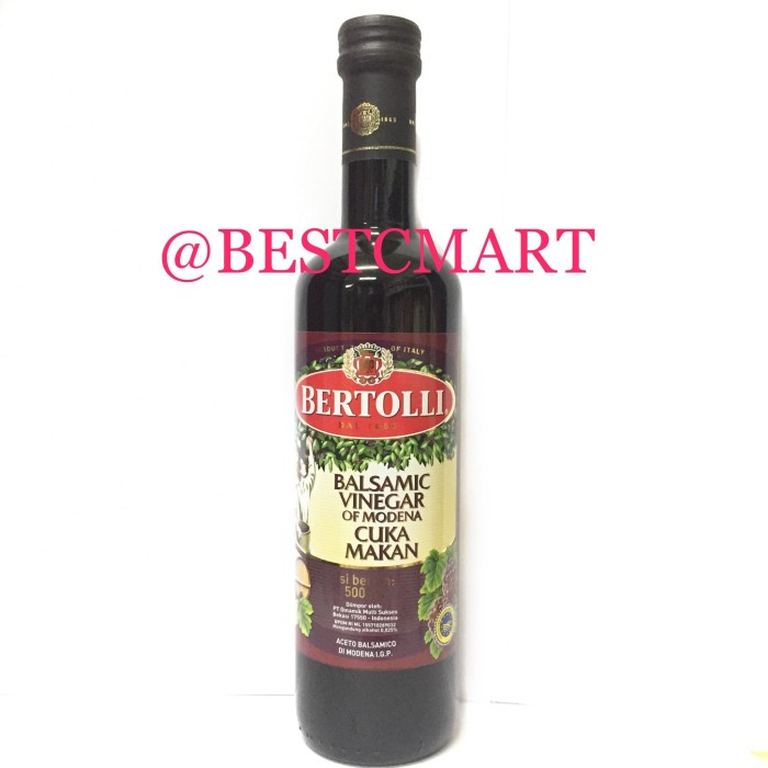 Jual BERTOLLI BALSAMIC VINEGAR OF MODENA CUKA MAKAN 500ML Shopee