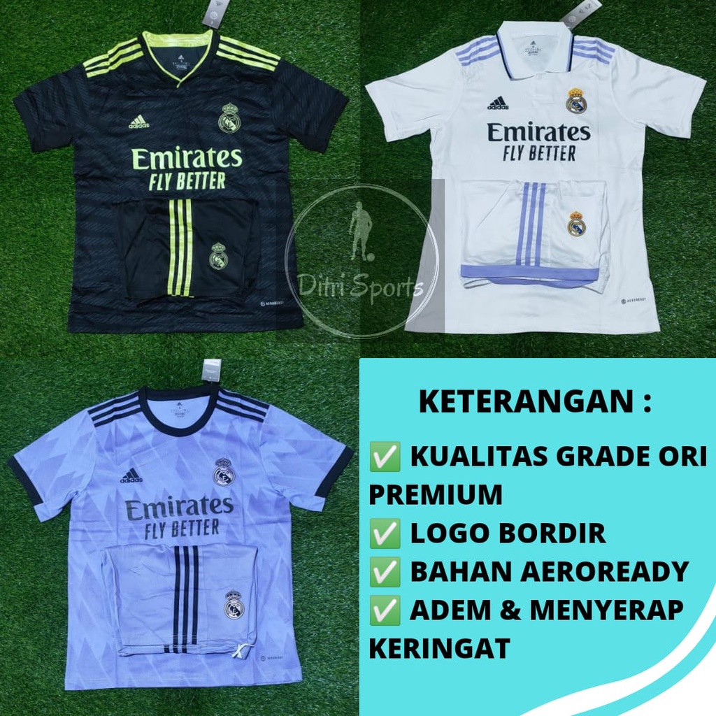 Jual Setelan Jersey Real Madrid New Home Away Rd Th Grade