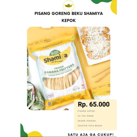 Jual Pisang Goreng Beku Shamiya 750 Gram Shopee Indonesia