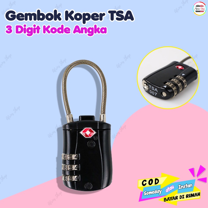 Jual Gembok Koper Tsa Digit Kode Angka X X Mm Shopee Indonesia