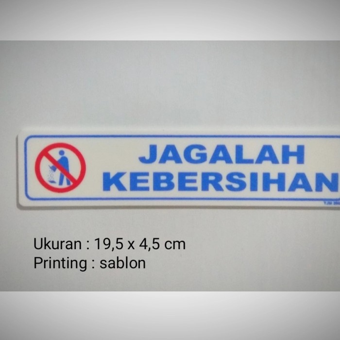 Jual Akrilik Sign Plat Jagalah Kebersihan Shopee Indonesia