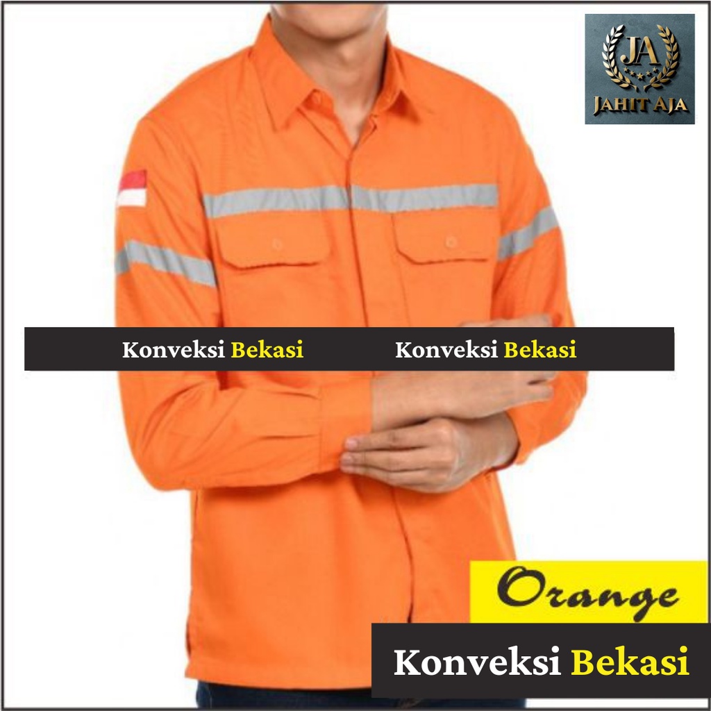 Jual Baju Wearpack Kemeja Safety K Proyek Tambang Lengan Panjang