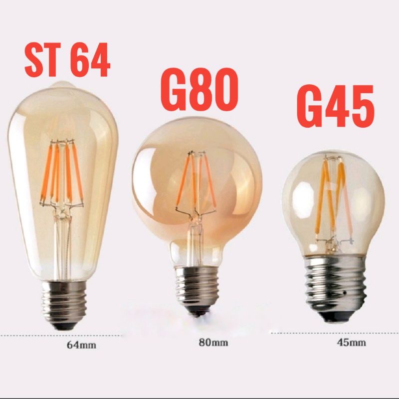 Jual LAMPU FILAMEN EDISON 2WATT LED 2W LAMPU CAFE 2 WATT E27 2W G45