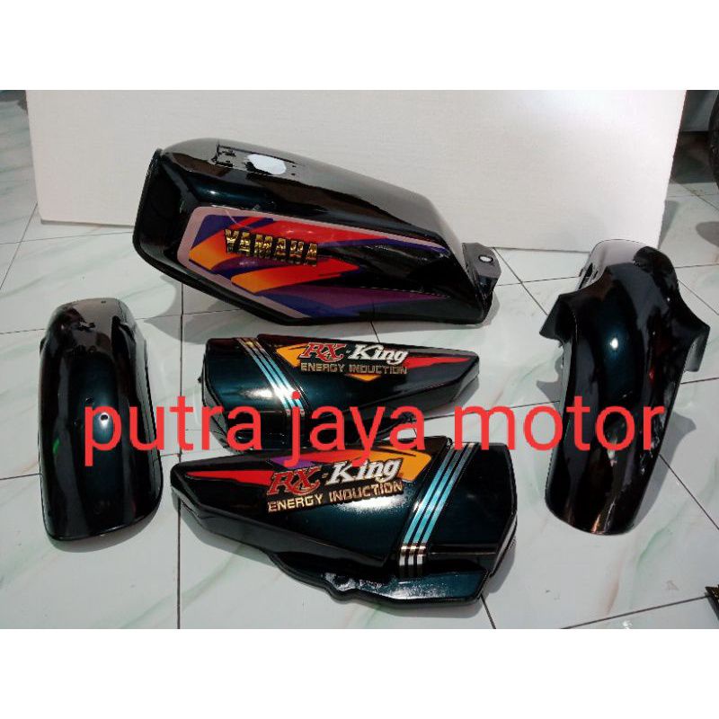 Jual Cover Body Bodi Set RX King Tahun 2002 Warna Hijau Set Stiker