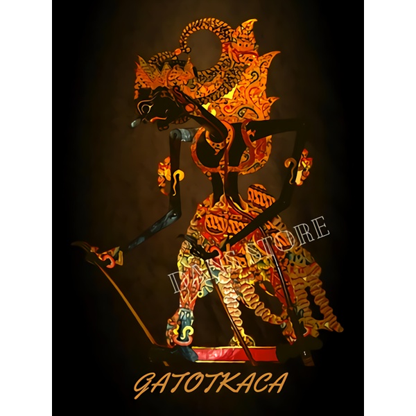 Jual Poster Wayang Gatotkaca Wayang Kulit Jawa Untuk Hiasan Dinding