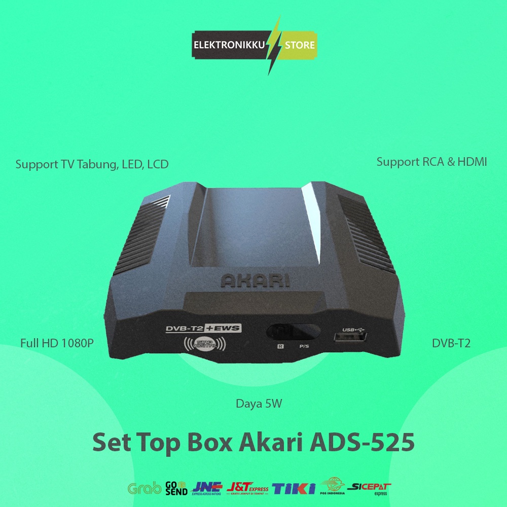 Jual Set Top Box Akari ADS 525 DVB T2 Digital Receiver TV Tunner LED