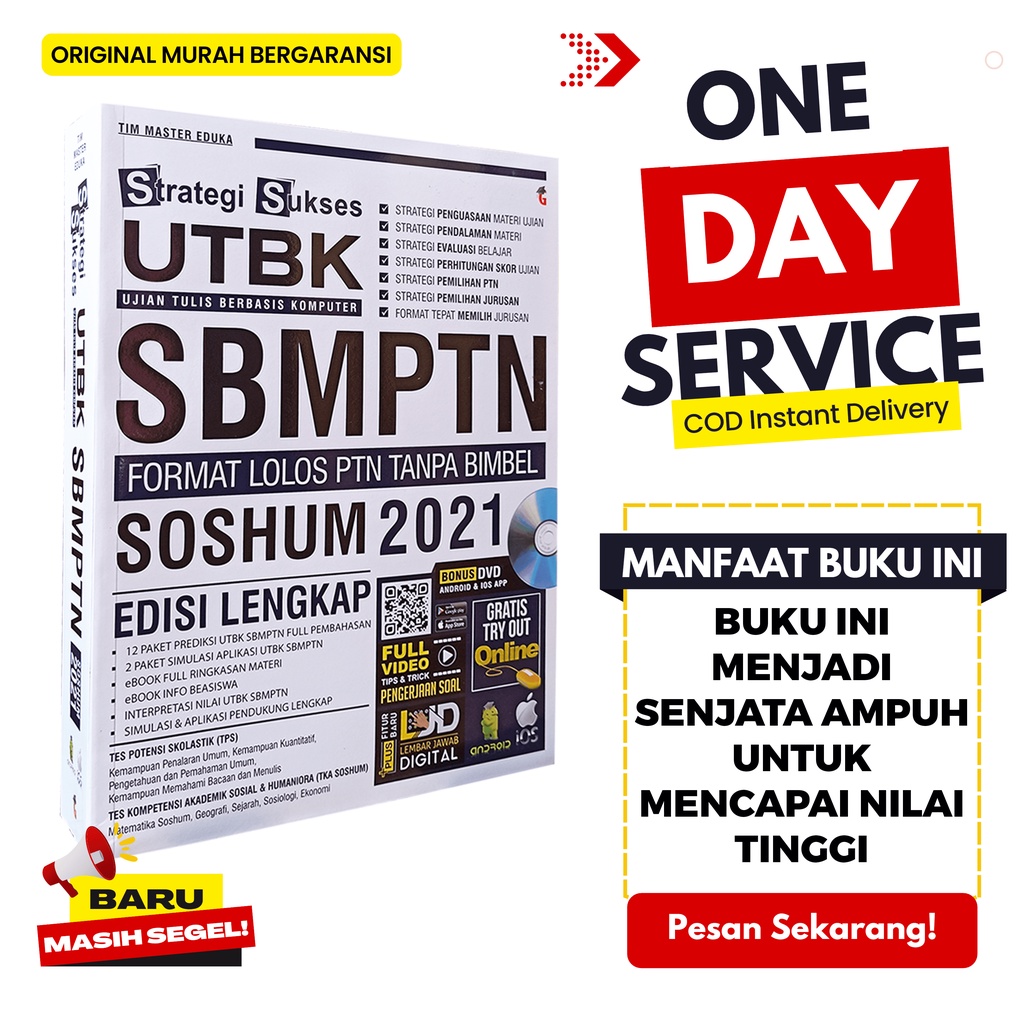 Jual BUKU UTBK SBMPTN STRATEGI SUKSES UTBK SBMPTN SOSHUM 2021 BONUS